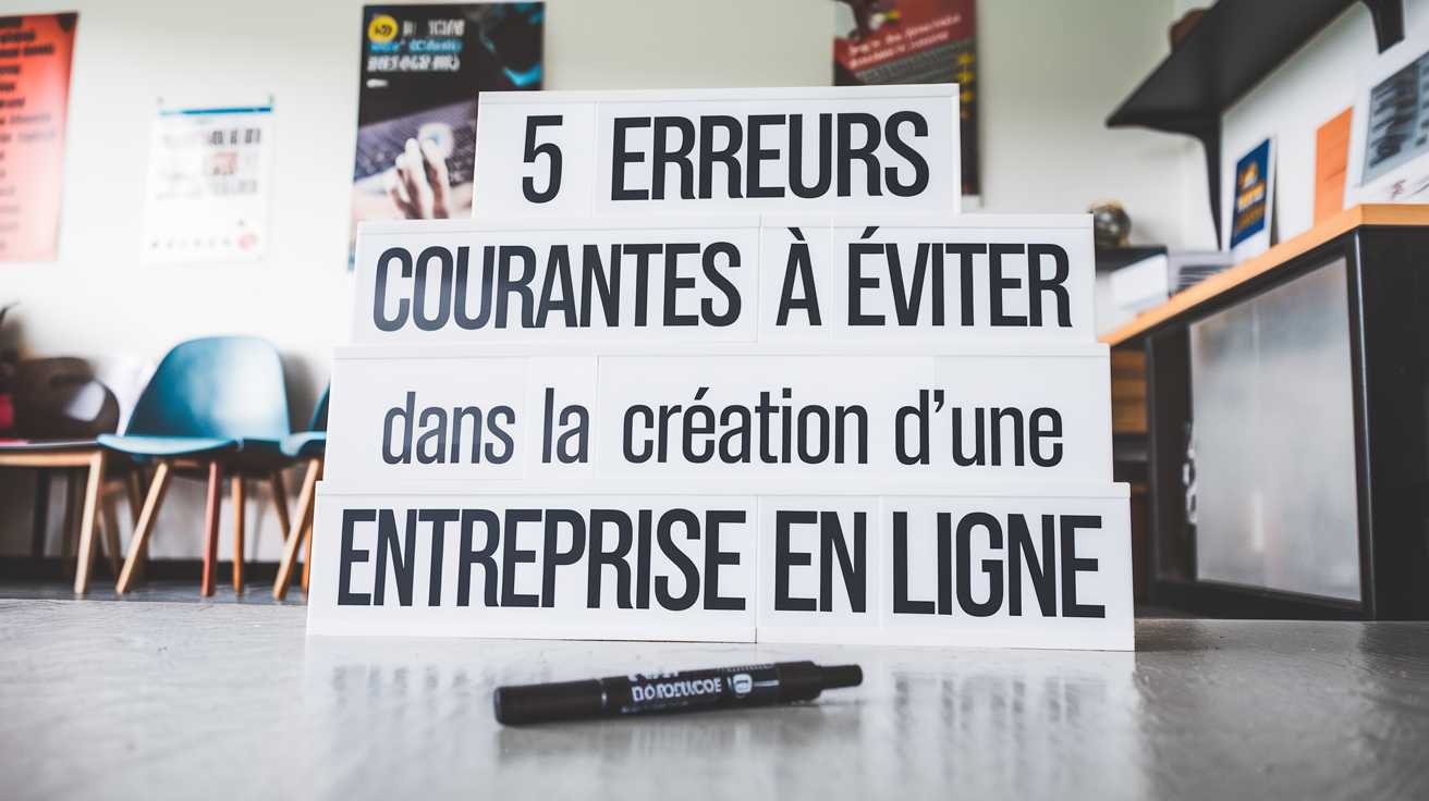 5 erreurs courantes à éviter dans la création d'une entreprise en ligne ...