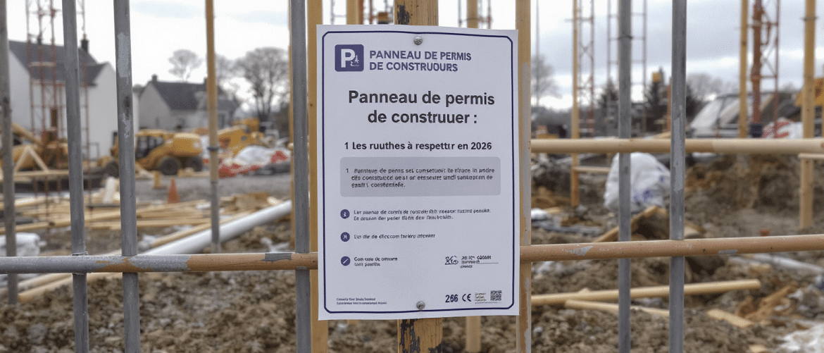 Panneau de permis de construire : les règles à respecter en 2026
