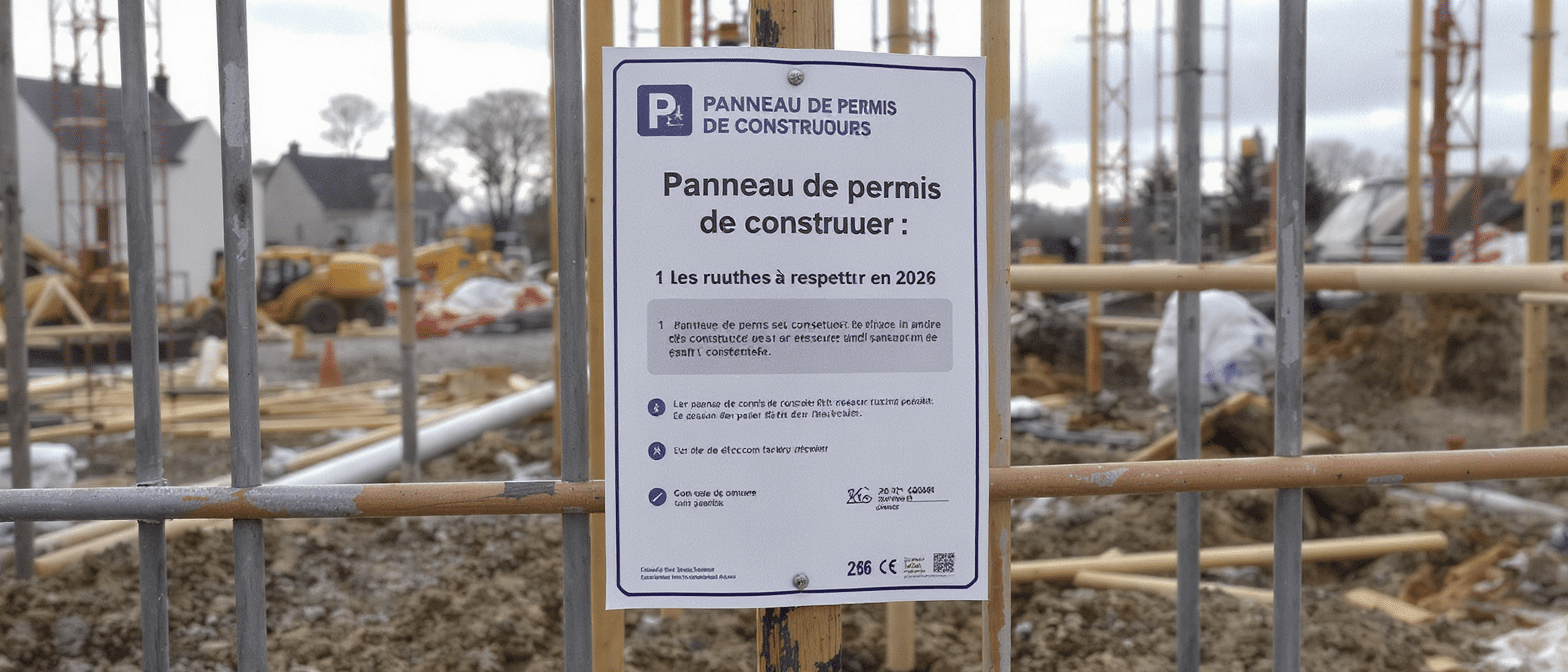 découvrez les règles essentielles à respecter en 2026 pour l'installation d'un panneau de permis de construire, afin de garantir la conformité de votre projet immobilier.