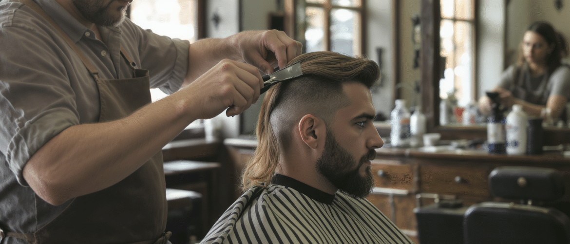 La r&eacute;volution capillaire chez le barbier : du classique &ldquo;taper&rdquo; aux audacieux &ldquo;modern mullets&rdquo; pour un style in&eacute;dit