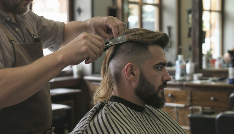 La r&eacute;volution capillaire chez le barbier : du classique &ldquo;taper&rdquo; aux audacieux &ldquo;modern mullets&rdquo; pour un style in&eacute;dit