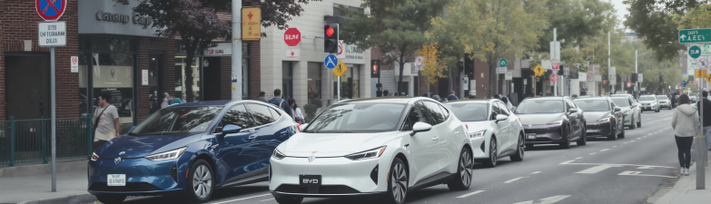 L&rsquo;essor des voitures &eacute;lectriques chinoises bouleverse le paysage automobile canadien